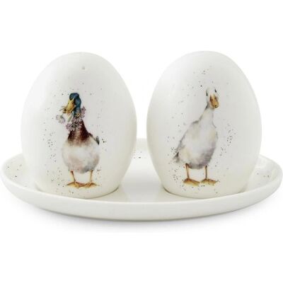 Wrendale Designs Duck Salt & Pepper Pots with Tray - Salt & Pepper Shakers Wrendale Designs Duck Salt & Pepper Pots with Tray - Salt & Pepper Shakers