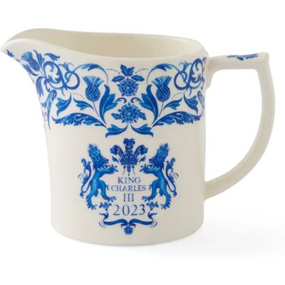 Spode King Charles III Coronation Cream Jug - Limited Edition, Blue, 280ml - Cream Jug Spode King Charles III Coronation Cream Jug - Limited Edition, Blue, 280ml - Cream Jug