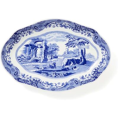 Spode Blue Italian 21cm Oval Tallerken - Mikrobølgeovnssikker Spode Blue Italian 21cm Oval Tallerken - Mikrobølgeovnssikker