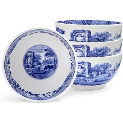 Spode Blue Italian Sæt med 4 dipskåler - Porcelæn, Blå Italien Spode Blue Italian Sæt med 4 dipskåler - Porcelæn, Blå Italien