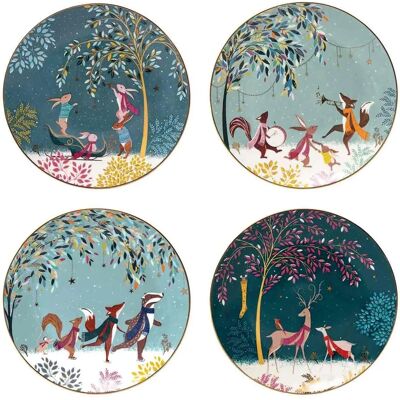 Sara Miller London Woodland Tales Cake Plate Set - Fine China - 20cm Sara Miller London Woodland Tales Cake Plate Set - Fine China - 20cm