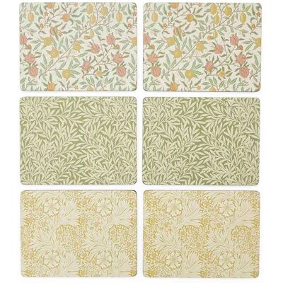 Morris & Co. Cork-Backed Placemats - Set of 6 - Heritage Patterns Morris & Co. Cork-Backed Placemats - Set of 6 - Heritage Patterns