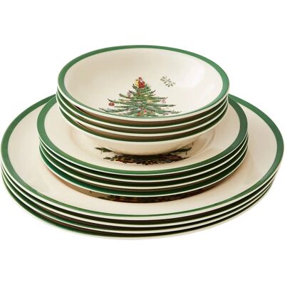 Spode Christmas Tree 12 Piece Dinner Set - Dinner Set Spode Christmas Tree 12 Piece Dinner Set - Dinner Set