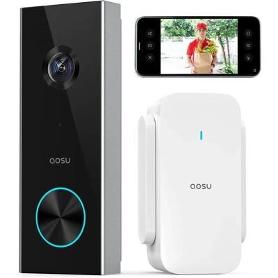 AOSU - V8P1AX11 - 2K HD - Batterie - Vidéo porte - Publicité AOSU - V8P1AX11 - 2K HD - Batterie - Vidéo porte - Publicité