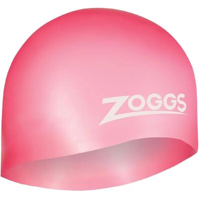 Casque de natation en silicone Zoggs Easy Fit - Rose - Longs cheveux Casque de natation en silicone Zoggs Easy Fit - Rose - Longs cheveux