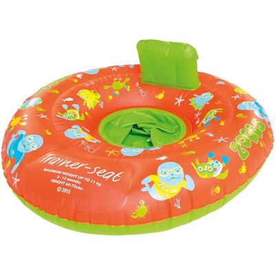 Zoggs Baby Inflatable Swim Seat Orange Green 3-12 Months Zoggs Baby Inflatable Swim Seat Orange Green 3-12 Months