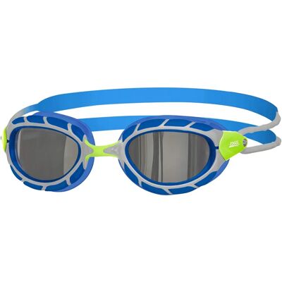 Zoggs Predator Titanium Goggles - Green/ Silver/ Blue/ Titanium Smoke - Unisex Zoggs Predator Titanium Goggles - Green/ Silver/ Blue/ Titanium Smoke - Unisex