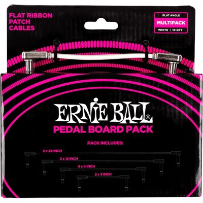 Ernie Ball Ernie Ball EB-6387 Flat Patch Cable White - Audio Cable Ernie Ball Ernie Ball EB-6387 Flat Patch Cable White - Audio Cable