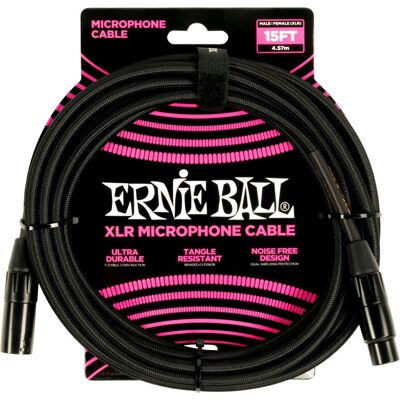 Ernie Ball P06391 Kiváló minőségű audió kábel - 4,57m XLR Fekete Ernie Ball P06391 Kiváló minőségű audió kábel - 4,57m XLR Fekete