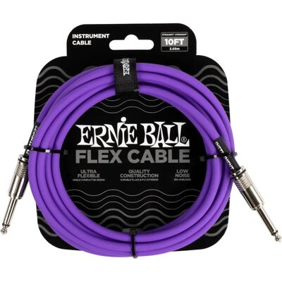 Ernie Ball Flex hangkábel - 3,05 m, Lila, Egyenes Ernie Ball Flex hangkábel - 3,05 m, Lila, Egyenes