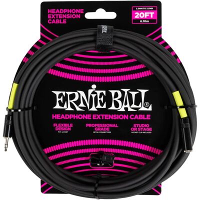 Ernie Ball fejhallgató hosszabbító kábel - 6m, mini-jack Ernie Ball fejhallgató hosszabbító kábel - 6m, mini-jack
