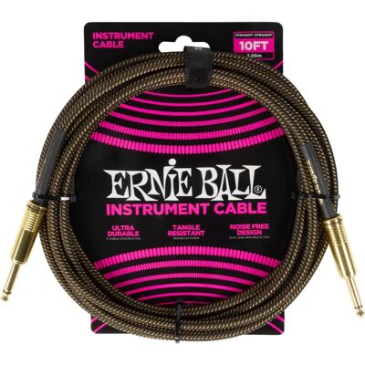 Câble d'instrument tressé Ernie Ball - 10ft - Scène/Studio Câble d'instrument tressé Ernie Ball - 10ft - Scène/Studio