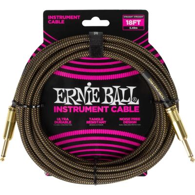 Cavo Strumento Trecato Ernie Ball 18ft - Chitarra/Palco Cavo Strumento Trecato Ernie Ball 18ft - Chitarra/Palco