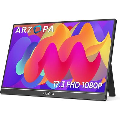 ARZOPA A1M 17,3" Tragbarer Monitor - Full-HD, 1 ms, Schwarz ARZOPA A1M 17,3" Tragbarer Monitor - Full-HD, 1 ms, Schwarz