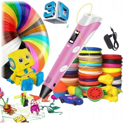 Arzopa 3D Smart Pen Pink Gelb LED 50m/10 Farben - 3D Druckstift Arzopa 3D Smart Pen Pink Gelb LED 50m/10 Farben - 3D Druckstift