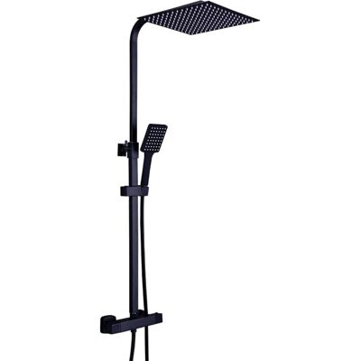 GOJOY - Termostatico 30x30 cm - Nero - Quadrato - Sistema Doccia GOJOY - Termostatico 30x30 cm - Nero - Quadrato - Sistema Doccia
