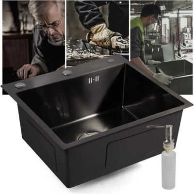 Gojoy - 45 x 50 cm - negro - 1 cuenco - Kitchen sink Gojoy - 45 x 50 cm - negro - 1 cuenco - Kitchen sink