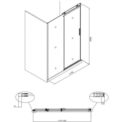 Swiss Aqua Technologies - T-Linea Puerta de Ducha - Cristal Templado, Easy Clean Swiss Aqua Technologies - T-Linea Puerta de Ducha - Cristal Templado, Easy Clean