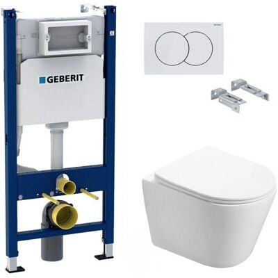 Pack WC Geberit + Swiss Aqua Technologies Infinitio sans bride - Toilette - Publicité Pack WC Geberit + Swiss Aqua Technologies Infinitio sans bride - Toilette - Publicité
