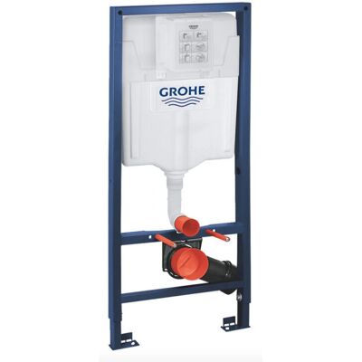 Grohe - Infinitio sans bride - finition chrome - installation fixations cachées - Pack WC Bâti-support - toilet frame kit - Publicité Grohe - Infinitio sans bride - finition chrome - installation fixations cachées - Pack WC Bâti-support - toilet frame kit - Publicité