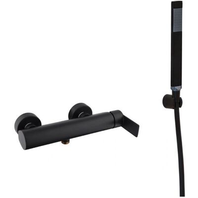 Conjunto de Ducha B-Way Negro Mate de Paffoni - Mezclador Mecánico, Ducha de Mano, Manguera 1.5m Conjunto de Ducha B-Way Negro Mate de Paffoni - Mezclador Mecánico, Ducha de Mano, Manguera 1.5m