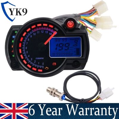 Universal - Counter - Speedometer 199 Km/h - Tachometer 15000 Rpm - Digital Gauge Universal - Counter - Speedometer 199 Km/h - Tachometer 15000 Rpm - Digital Gauge