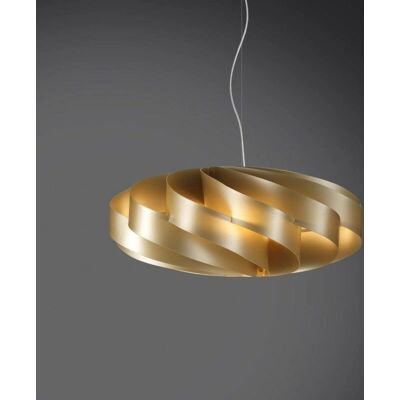Lampada a Sospensione Moderna Hugo Flat 50 Oro - Lampada a Sospensione Lampada a Sospensione Moderna Hugo Flat 50 Oro - Lampada a Sospensione