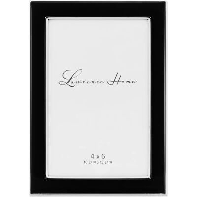 Lawrence Silver Frame - 4x6 Black Modern Photo Frame Lawrence Silver Frame - 4x6 Black Modern Photo Frame