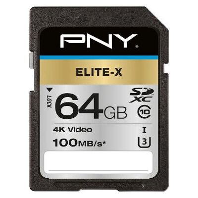 PNY Elite-X SDXC - 64GB - Publicité PNY Elite-X SDXC - 64GB - Publicité