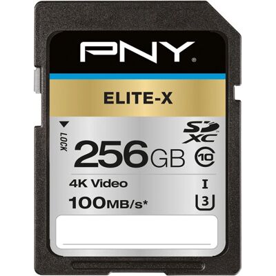 Carte mémoire PNY Elite-X 256 GB - UHS-I U3 - Classe 10 - Publicité Carte mémoire PNY Elite-X 256 GB - UHS-I U3 - Classe 10 - Publicité