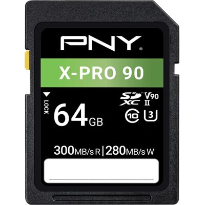 PNY X-PRO 90 64 GB SDXC UHS-II Class 10 - Speicherkarte PNY X-PRO 90 64 GB SDXC UHS-II Class 10 - Speicherkarte