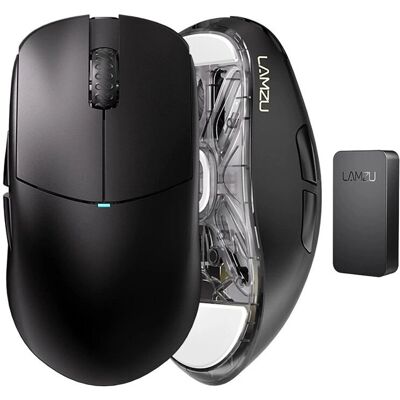 Lamzu Atlantis MINI PRO Kabellose Maus - Charcoal Black Lamzu Atlantis MINI PRO Kabellose Maus - Charcoal Black