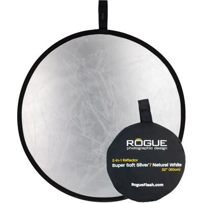 Réflecteur Pliable 2-en-1 80cm Argent/Blanc - Publicité Réflecteur Pliable 2-en-1 80cm Argent/Blanc - Publicité