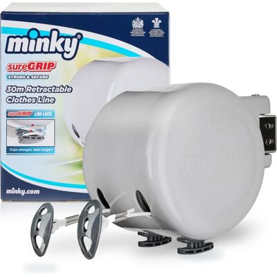 Minky Retractable Clothesline - Grey - 30m Minky Retractable Clothesline - Grey - 30m