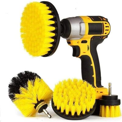 Bigilantuh - 4-pc-set - jaune - set de brosses pour voiture - Publicité Bigilantuh - 4-pc-set - jaune - set de brosses pour voiture - Publicité