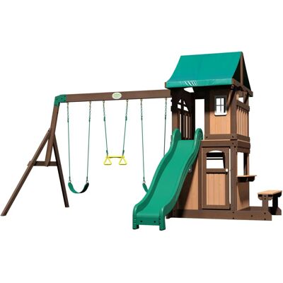 Backyard Discovery Lakewood Spielturm - Spielplatz für Kinder ab 3 Jahren mit Rutsche & Schaukeln Backyard Discovery Lakewood Spielturm - Spielplatz für Kinder ab 3 Jahren mit Rutsche & Schaukeln