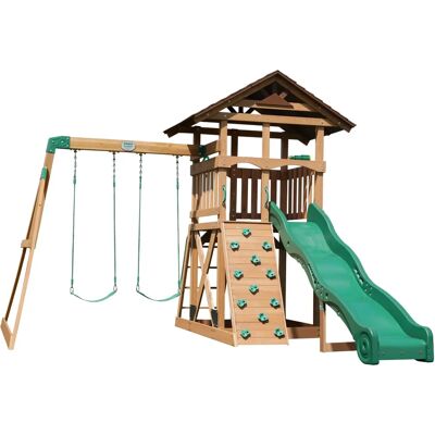 Backyard Discovery Lightning Ridge Spielturm - Kletterwand, Schaukeln, Rutsche Backyard Discovery Lightning Ridge Spielturm - Kletterwand, Schaukeln, Rutsche