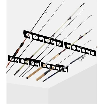 WIPHANY PVC Rubber Steel Fishing Rod Rack - Wall or Ceiling Mount WIPHANY PVC Rubber Steel Fishing Rod Rack - Wall or Ceiling Mount