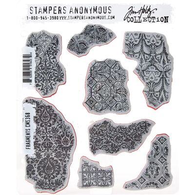 Tampons Tim Holtz - Fragments - En montage en caoutchouc transparent Tampons Tim Holtz - Fragments - En montage en caoutchouc transparent