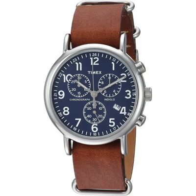 Timex TW2R632009J - Chronograph Watch with Leather Strap Timex TW2R632009J - Chronograph Watch with Leather Strap