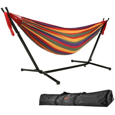 Goutime - Hamaca de algodão 9 ft - Suporte destacável Goutime - Hamaca de algodão 9 ft - Suporte destacável