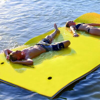 Costway Waterdichte Drijvende Matras Water Lounger - Zwembadmatras 270 x 180 x 3,5 cm - Geel/BLAU-GELB Costway Waterdichte Drijvende Matras Water Lounger - Zwembadmatras 270 x 180 x 3,5 cm - Geel/BLAU-GELB