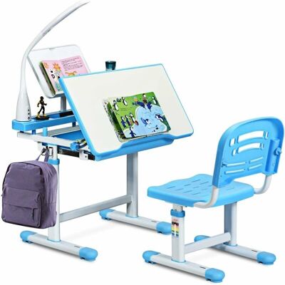 COSTWAY - Kids Desk - Azul - Ajustable - Escritorio COSTWAY - Kids Desk - Azul - Ajustable - Escritorio