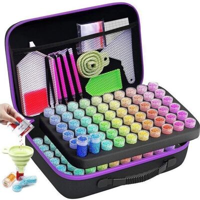 BIGILANTUH - 120Slots - 5D - pour diamant peinture - Boîte de rangement - Publicité BIGILANTUH - 120Slots - 5D - pour diamant peinture - Boîte de rangement - Publicité