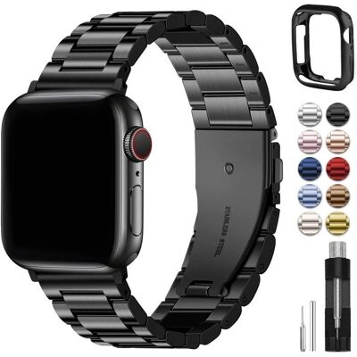 AUCUNE - Stainless Steel Band - Black - 42-45mm - bracelet de montre - Publicité AUCUNE - Stainless Steel Band - Black - 42-45mm - bracelet de montre - Publicité