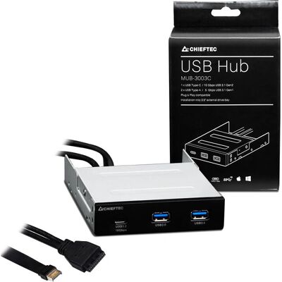 Chieftec MUB-3003C USB-Hub Panel - Schwarz Chieftec MUB-3003C USB-Hub Panel - Schwarz