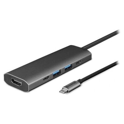 Chieftec DSC-502 Titaangrau 5-in-1 USB-C Dock - Dockingstation Chieftec DSC-502 Titaangrau 5-in-1 USB-C Dock - Dockingstation