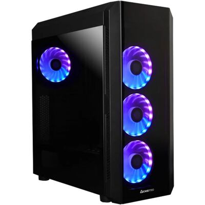 Chieftec Musta ATX tietokonekotelo RGB-puhaltimilla - Tukee Mini ITX, mATX Chieftec Musta ATX tietokonekotelo RGB-puhaltimilla - Tukee Mini ITX, mATX