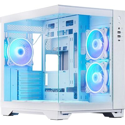 Λευκό κουτί υπολογιστή Chieftec GM-30W-TG-OP με διπλή θήκη Λευκό κουτί υπολογιστή Chieftec GM-30W-TG-OP με διπλή θήκη