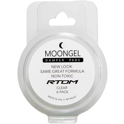 RTOM Moongel Damper Pads Clear 6 Pack - Drum Damper Pads RTOM Moongel Damper Pads Clear 6 Pack - Drum Damper Pads